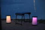 Folding Table and Two Stools with Light