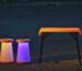 Folding Table and Two Stools with Light